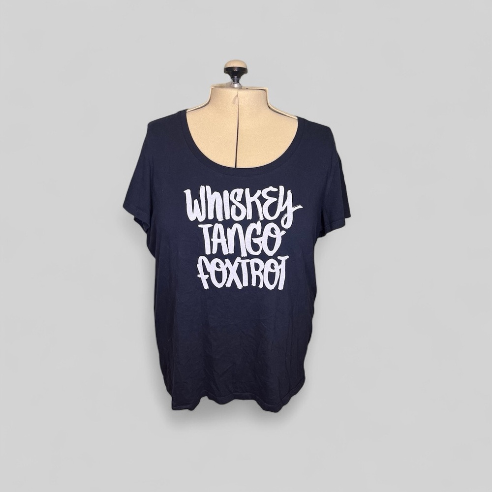 Torrid Black Graphic Tee - Whiskey Tango Foxtrot